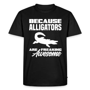 Alligator Alligator Crocodile Crocodile - Men's Premium Organic T-Shirt - black - Front - Nico (187cm)