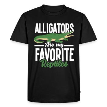 Alligator Alligator Crocodile Crocodile - Men's Premium Organic T-Shirt - black - Front - Nico (187cm)