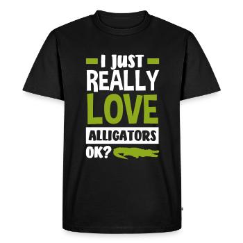 Alligator Alligator Crocodile Crocodile - Men's Premium Organic T-Shirt - black - Front - Nico (187cm)