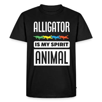 Alligator Alligator Crocodile Crocodile - Men's Premium Organic T-Shirt - black - Front - Nico (187cm)