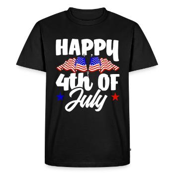 America USA American American - Men's Premium Organic T-Shirt - black - Front - Nico (187cm)