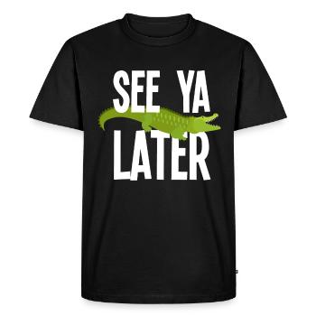Alligator Alligator Crocodile Crocodile - Men's Premium Organic T-Shirt - black - Front - Nico (187cm)