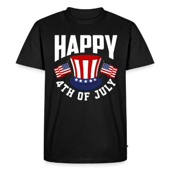 America USA American American - Men's Premium Organic T-Shirt - black - Front - Nico (187cm)