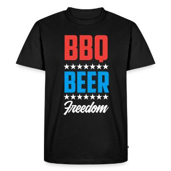 Amérique États-Unis Américain Américain - T-shirt Premium bio Homme - noir - Devant - Nico (187cm)