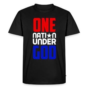 America USA American American - Men's Premium Organic T-Shirt - black - Front - Nico (187cm)