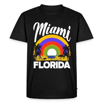 Floride - T-shirt Premium bio Homme - noir - Devant - Nico (187cm)
