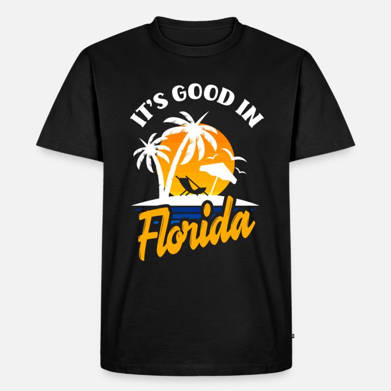 Florida - Männer Premium Bio T-Shirt - Schwarz