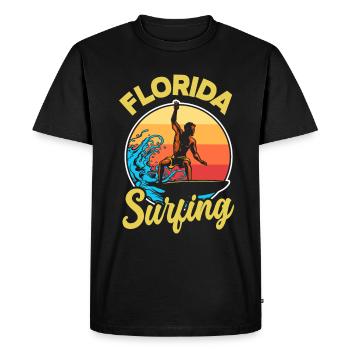 Floride - T-shirt Premium bio Homme - noir - Devant - Nico (187cm)