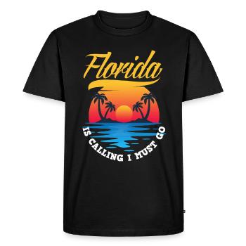 Floride - T-shirt Premium bio Homme - noir - Devant - Nico (187cm)