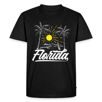 Floride - T-shirt Premium bio Homme - noir - Devant - Nico (187cm)