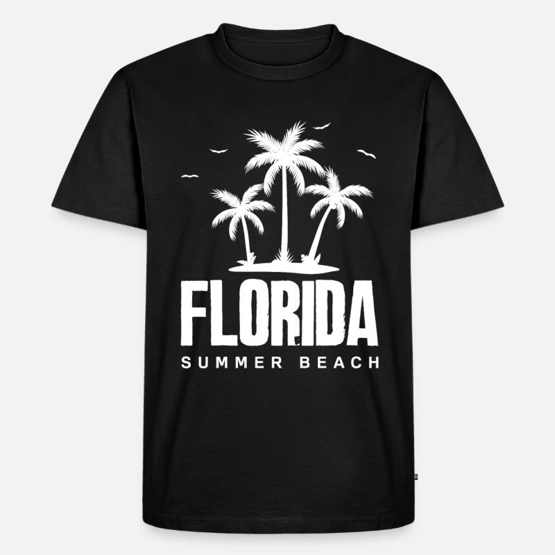Florida - Männer Premium Bio T-Shirt - Schwarz