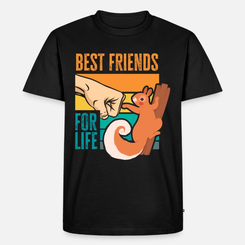 Eichhörnchen - Männer Premium Bio T-Shirt - Schwarz
