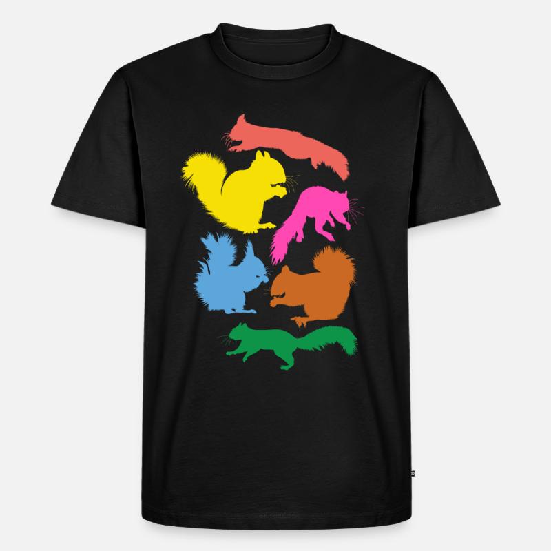 Eichhörnchen - Männer Premium Bio T-Shirt - Schwarz