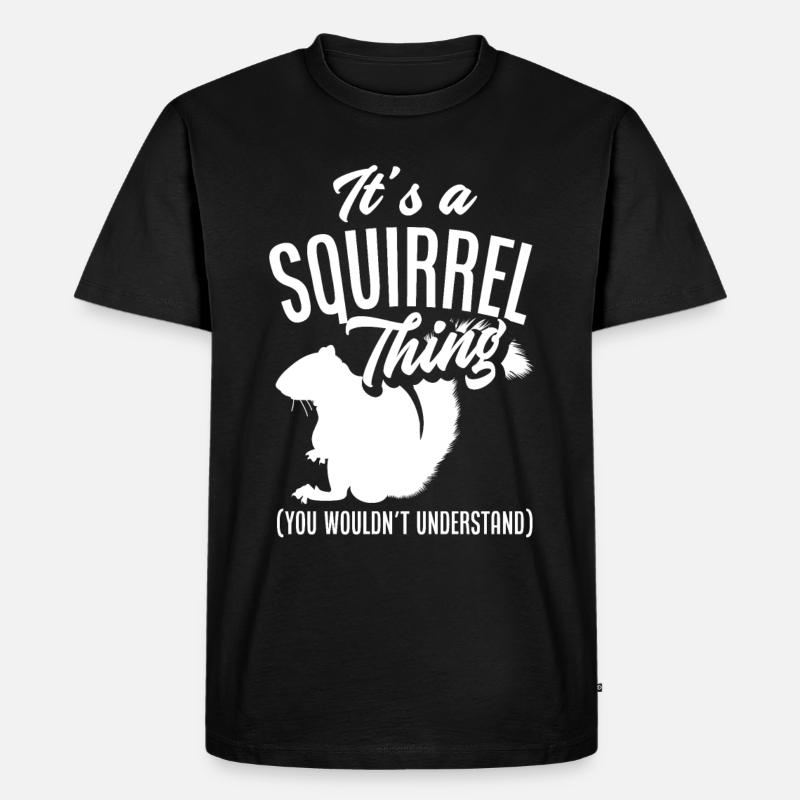 Eichhörnchen - Männer Premium Bio T-Shirt - Schwarz