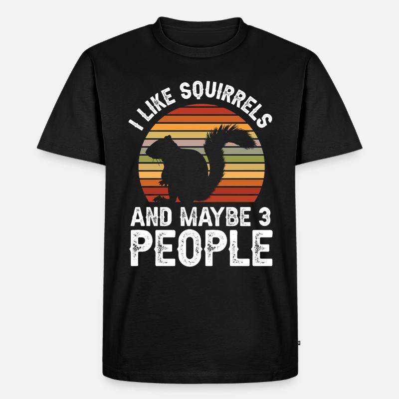 Eichhörnchen - Männer Premium Bio T-Shirt - Schwarz