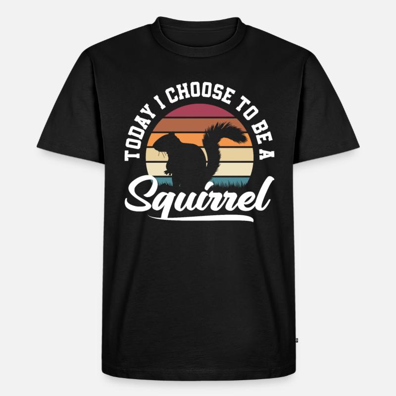 Eichhörnchen - Männer Premium Bio T-Shirt - Schwarz