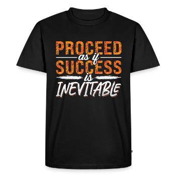 Aikido Proceed As If Success Fighter Martial Arts - Men's Premium Organic T-Shirt - black - Front - Nico (187cm)