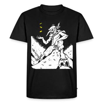 Medieval Goblin Creature - Men's Premium Organic T-Shirt - black - Front - Nico (187cm)