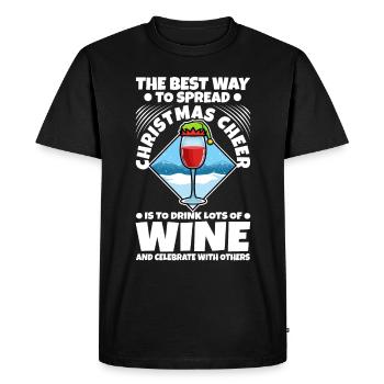 La meilleure façon de répandre la joie de Noël - T-shirt Premium bio Homme - noir - Devant - Nico (187cm)