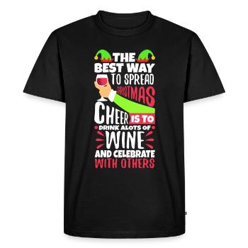 La meilleure façon de répandre la joie de Noël - T-shirt Premium bio Homme - noir - Devant - Nico (187cm)