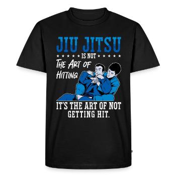 Le Jiu Jitsu n’est pas l’art de frapper un combattant de combat - T-shirt Premium bio Homme - noir - Devant - Nico (187cm)