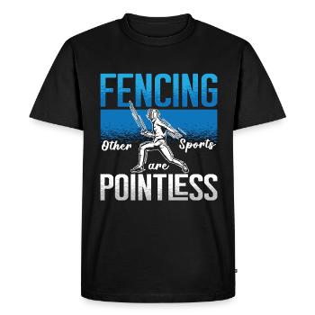 Escrime D’autres sports sont des épées longues Fighter Fencer - T-shirt Premium bio Homme - noir - Devant - Nico (187cm)