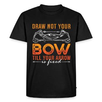 Tir à l’arc Tirez pas votre tir Arrow Target Archer - T-shirt Premium bio Homme - noir - Devant - Nico (187cm)