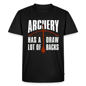 Le tir à l’arc a beaucoup d’arc cible Flèche Tir Archer - T-shirt Premium bio Homme - noir - Devant - Nico (187cm)