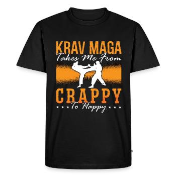 Krav Maga Takes Me From MMA Martial Artist Fighter - Men's Premium Organic T-Shirt - black - Front - Nico (187cm)