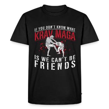 Krav Maga si vous ne connaissez pas Defense Combat Fighter - T-shirt Premium bio Homme - noir - Devant - Nico (187cm)