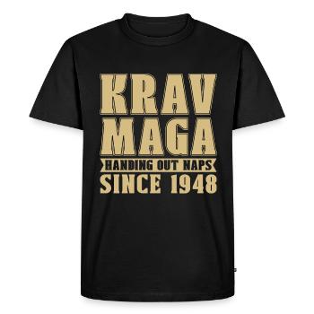 Krav Maga distribuant des siestes Combattant de combat militaire - T-shirt Premium bio Homme - noir - Devant - Nico (187cm)