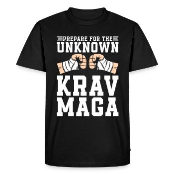 Krav Maga se prépare pour le combattant MMA de combat rapproché - T-shirt Premium bio Homme - noir - Devant - Nico (187cm)