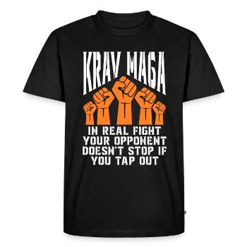 Krav Maga dans le vrai combat votre combattant de sports de combat - T-shirt Premium bio Homme - noir - Devant - Nico (187cm)