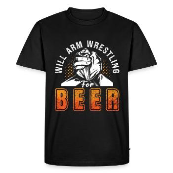Arm Wrestling va armer wrestling pour cool wrestler - T-shirt Premium bio Homme - noir - Devant - Nico (187cm)