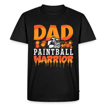 Paintball Dad And Air Gun Warrior Paintball Player - Men's Premium Organic T-Shirt - black - Front - Nico (187cm)
