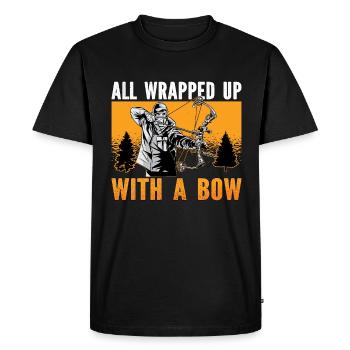 Bowhunting All Wrapped Up With Crossbows Bowhunter - Men's Premium Organic T-Shirt - black - Front - Nico (187cm)