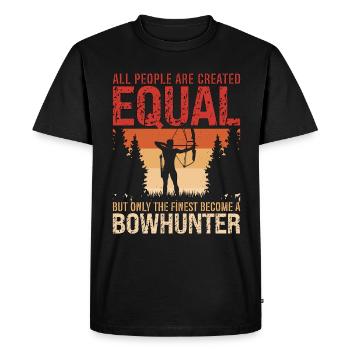 Bowhunting All People But Finest Bowhunt Bowhunter - Men's Premium Organic T-Shirt - black - Front - Nico (187cm)