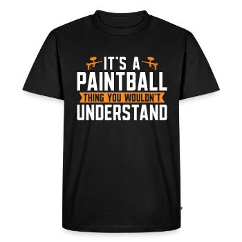 Paintball It's A Paintball Thing Paint Gun Player - Men's Premium Organic T-Shirt - black - Front - Nico (187cm)