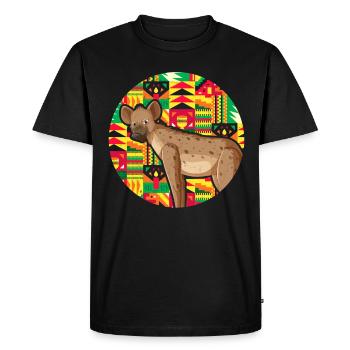 Chien sauvage africain Kente - T-shirt Premium bio Homme - noir - Devant - Nico (187cm)