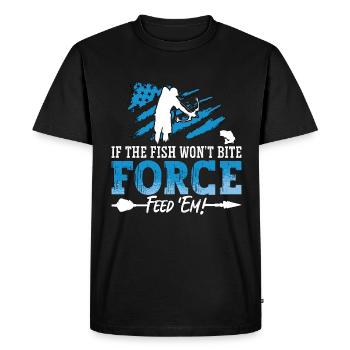 Bowfishing If The Fish Won't Bite Arrow Bowfisher - Men's Premium Organic T-Shirt - black - Front - Nico (187cm)