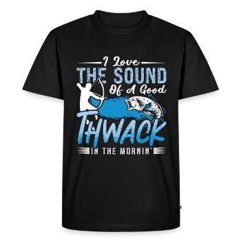 Bowfishing I Love The Sound Of Fisherman Bowfisher - Men's Premium Organic T-Shirt - black - Front - Nico (187cm)