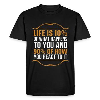 Bowhunting Life Is 10% Of What Shooting Bowhunter - Men's Premium Organic T-Shirt - black - Front - Nico (187cm)