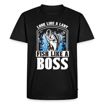 Bowfishing Look Like A Bow Hunting Sport Bowfisher - Men's Premium Organic T-Shirt - black - Front - Nico (187cm)