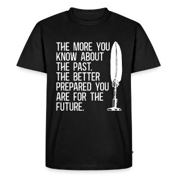 Historian The More You Know Researcher Historians - Men's Premium Organic T-Shirt - black - Front - Nico (187cm)