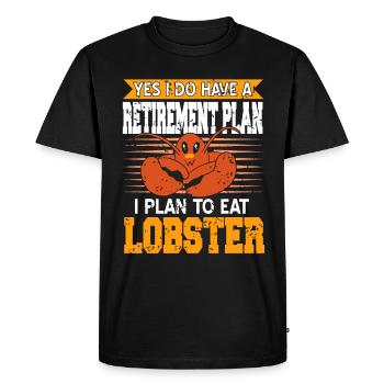 Plan de retraite pour manger du homard - T-shirt Premium bio Homme - noir - Devant - Nico (187cm)