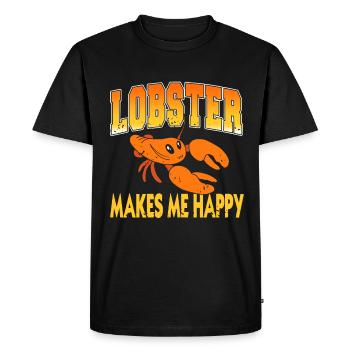 Le homard me rend heureux - T-shirt Premium bio Homme - noir - Devant - Nico (187cm)