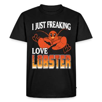 J’adore le homard - T-shirt Premium bio Homme - noir - Devant - Nico (187cm)