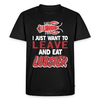 Je veux juste partir et manger du homard - T-shirt Premium bio Homme - noir - Devant - Nico (187cm)