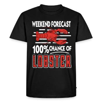 Prévisions de fin de semaine 100% de chances de Lobstar - T-shirt Premium bio Homme - noir - Devant - Nico (187cm)