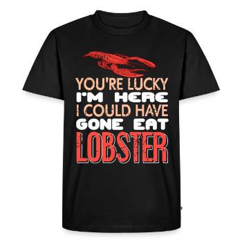 J’aurais pu aller manger du homard - T-shirt Premium bio Homme - noir - Devant - Nico (187cm)